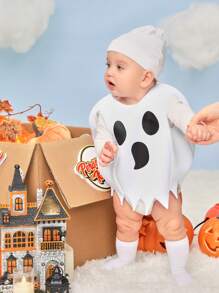 Disfraz con diseño de fantasma lindo para bebés niños, para fiestas y Halloween - Blanco - Ver 1