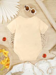 Baby Girl Halloween Elements Spider Web, Bat, Pumpkin, Ghost, Polka Dot & Letter Print Cute Romper Bodysuit Fall Clothes