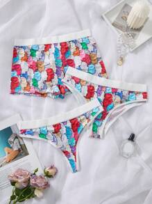 Bộ 3 quần lót thường ngày cho nữ - Quần lót Boxer, Quần lọt khe, Thiết kế thoải mái - Nhiều màu - Xem 3