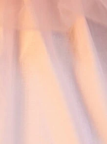 Glamorique Kids Flower Girl, Baby Girl Princess Dress, Bow, Pink Dress, Double Layered Shaping Mesh Dress With Hem, Pink Pearl, Making People Confident And Proud, Suitable For Formal Occasions, Vacation, Partywear ,Valentine's Day,Birthday Dress, New Year's Day, Birthday Party, Wedding Festival Dress, Gorgeous Dress, Middle East, Europe And America - Pink - View 7