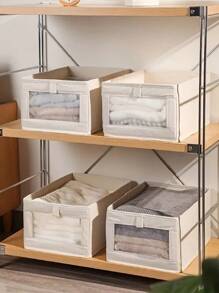 1 Stück faltbare Kleidungsaufbewahrungsbox, Stofforganizer für Kleiderschrank zum Sortieren von Kleidung & Jeans, Aufbewahrungsbox für Wohnzimmer-Spielsachen & verschiedene Artikel, Weihnachtsgeschenk