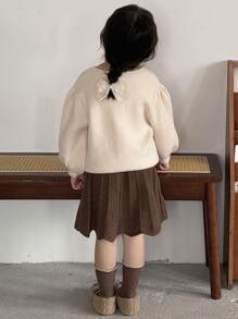 DAZY Young Girl Knit Sweater Set - Apricot - View 8