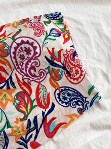 Soleia 女式印花短款针织背心，适合分层搭配或外套，秋季