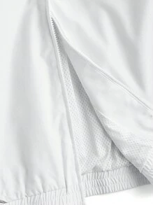 Manfinity VCAY Áo nỉ in chữ tương phản dạng lưới dáng rộng cho nam phong cách đường phố, phù hợp cho mùa thu/đông - Nhiều màu - Xem 11