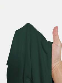 SHEIN EZwear Áo Bandeau dệt kim liền mạch màu xanh lá cây đậm - Màu xanh lá cây đậm - Xem 6