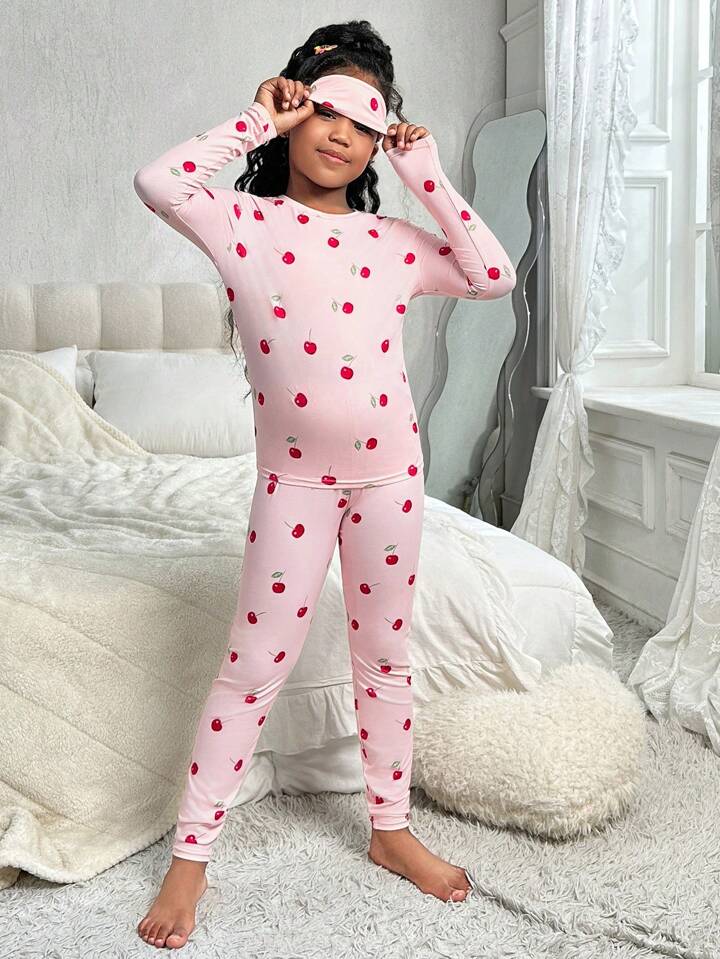 Shein cherry pajamas sale