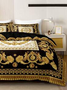 3 pièces Set de housse de couette imprimé numérique en polyester
