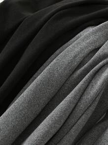 SHEIN Leap Crew 4件套男童休闲圆领长袖上衣和松紧腰打底裤睡衣套装 - 灰色 - 查看 3