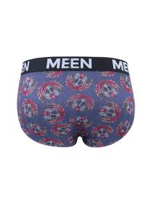 5pcs Men's Casual Letter Pattern Briefs
