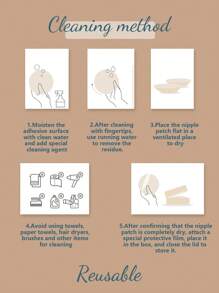 New Deep V-Neck Silicone Mango Shaped Invisible Breast Lift Nipple Covers Set - Champagne - View 8