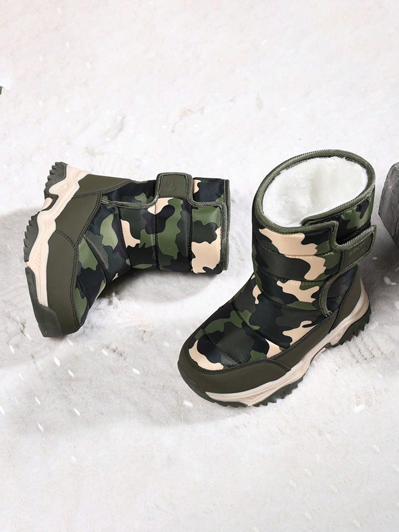 بوت أطفال مبطنة دافئة مقاومة للبرد مريحة عالية الر...