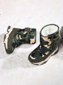 Winter High-Top Padded Warm Anti-Cold Comfortable Kids Boots - Green - View 5