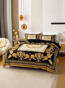 3 pièces Set de housse de couette imprimé numérique en polyester