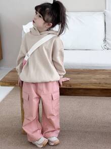 DAZY Girls' Oversized Pocket Sweatpants, Fall Clothes - Pink - View 4