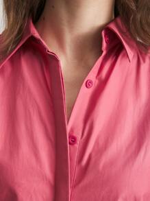 Ontre Women's Elegant Minimalist Light Pink Long Dress, Winter Cotton Fall Dresses