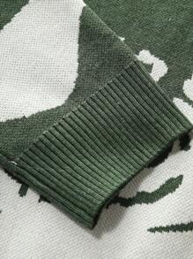 Manfinity Hypemode Men's Crew Neck Halloween Themed Printed Long Sleeve Sweater - Multicolor - View 4