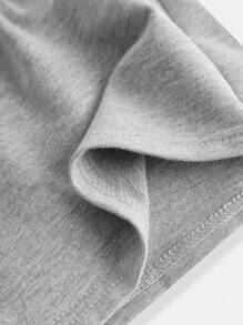 SHEIN Tween Girls'' Casual Letter Print Knit Waistband Wide Leg Pants