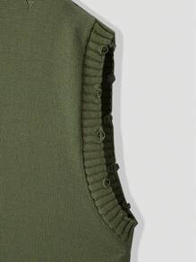 Chillumni Chaleco de suéter con estampa de calavera casual para hombre, otoño/primavera - Multicolor - Ver 5