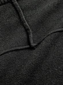 Manfinity NXTstreet Men's Loose Letter Pattern Crew Neck Long Sleeve Casual Sweater, Autumn/Winter - Dark Grey - View 7