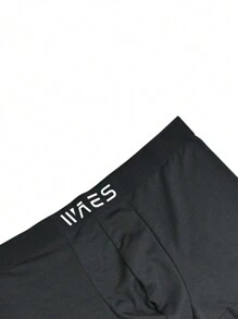 9 pezzi/confezione Boxer uomo in colore unito comodi con stampa a lettera - Multicolore - Visualizzare 4