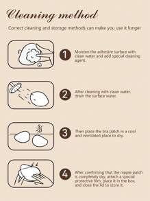 New Detachable Shoulder Strap Deep V Invisible Push Up Silicone Nipple Cover Boob Pads Bra - Apricot - View 3