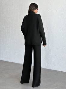 SHEIN Tall Dam pärlstickad tröja 2st/set - Svart - Visa 2