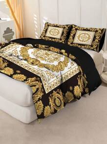 3 pièces Set de housse de couette imprimé numérique en polyester