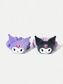 HELLO KITTY AND FRIENDS | SHEIN 2pcs/Set 3D  Hair Scrunchies, Suitable For Daily Wear, Hair Ties, Ponytail Holders, Hair Elastics - Purple - View 9