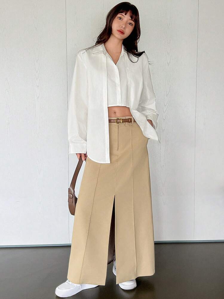Women's Spring & Summer Casual Commuting 2 In 1 Long Sleeve Shirt Business Casual Woman Work Clothes