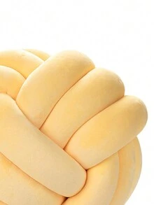 1 pieza Bola nudosa decorativa hecha a mano para sala de estar, sofá, ventana - Amarillo claro - Ver 5