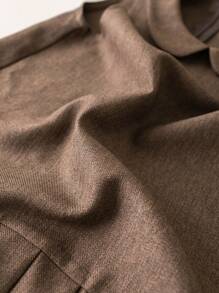 SHEIN X JIMENA & MATEO PrepCrw PrepCrw Young Girls' Brown Loose Woven Sleeveless Casual Dress, School Style, Autumn/Winter Girls School Uniform Teen Girl Clothes For School Uniform School For Girls School Dress First Day Of School Outfits Cute Back To School Clothes Cute Tops For School Dress