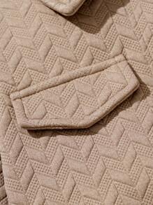 SHEIN 3 Stücke Set aus Baby Jungen Jacke aus strukturiertem Stoff, Rollkragenpullover und Hose - Verschiedenfarbig - Übersicht 10
