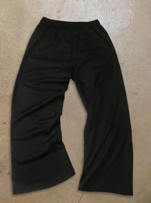 Aesthetic Post Pantaloni de sport largi pentru bărbați, cu șnur, talie, cu dungi late