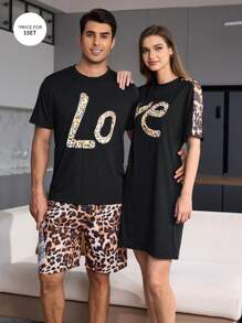 Men's Crew Neck Short Sleeve Letter Print Casual T-Shirt And Shorts Loungewear Set - Multicolor - View 5