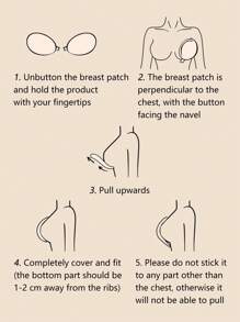 New Detachable Shoulder Strap Deep V Invisible Push Up Silicone Nipple Cover Boob Pads Bra - Apricot - View 5