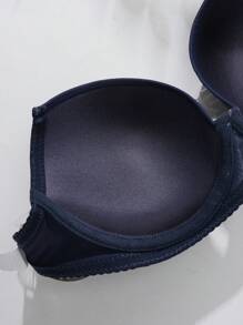 1 pieza Brasier con varilla de soporte y tirantes invisibles de estilo básico y unicolor para mujer - Azul - Ver 5