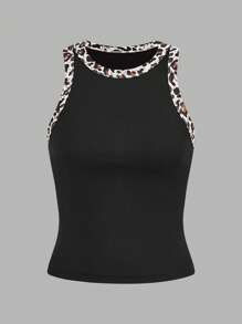 SHEIN LUNE 3pcs/Set Contrast Trim Scoop Neck Tank Tops Sports Outdoor Casual Tank Top For Women