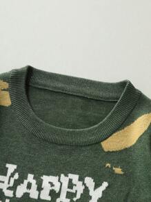 Manfinity Hypemode Men's Crew Neck Halloween Themed Printed Long Sleeve Sweater - Multicolor - View 5