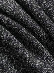 Livesso 宽松商务休闲阔腿裤，带口袋和腰带，女士秋冬款 - 黑色 - 查看 9