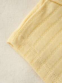 2pcs/Set Young Girls' Simple Cute Yellow And Pink Embroidered Camisole Underwear Set - Multicolor - View 3