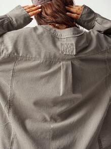 Bohemela Áo sơ mi sọc đi nghỉ cho nữ, mùa thu - màu nâu - Xem 8