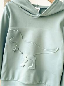 SHEIN Bộ 6 món/Bộ đồ liền quần in hình khủng long thường ngày cho bé trai và bé gái đi học và quần dài thể thao cạp chun, thích hợp cho đi chơi, đi học, làm vườn, đi biển, sinh nhật, tiệc mừng em bé chào đời, mùa thu và đông - Nhiều màu - Xem 5