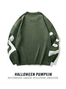 Manfinity Hypemode Men's Crew Neck Halloween Themed Printed Long Sleeve Sweater - Multicolor - View 2