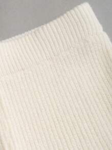 SHEIN Unity Elegant Ladies Sweater Two Pieces Set - Apricot - View 3