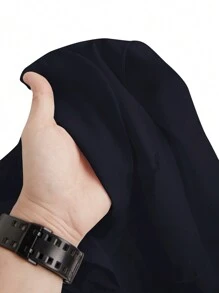 TaskEZ Solid Color Turn-Down Collar Single-Breasted Long Sleeve Laboratory Coat