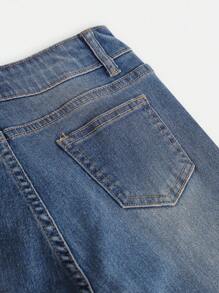 Tween Girl Y2K Vintage Washed Flared Leg Jeans, Casual And Versatile