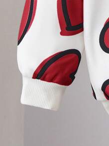 SHEIN Cute Cartoon Pattern Crew Neck Long Sleeve Sweatshirt For Baby Girls, Autumn/Winter - Multicolor - View 4