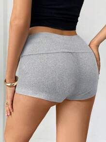 SHEIN Unity 女式纯色简约低腰休闲短裤