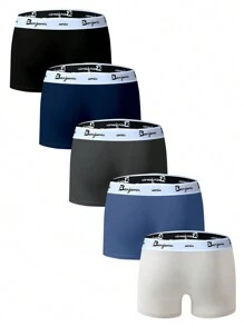 5pcs/Pack Men's Breathable Boxer Briefs Underwear, Various Sizes - Multicolor - View 2