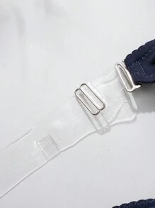 1 pieza Brasier con varilla de soporte y tirantes invisibles de estilo básico y unicolor para mujer - Azul - Ver 3